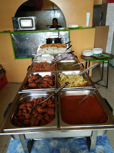 Common Rwandan Buffet lunch served in restaurants in Kigali.