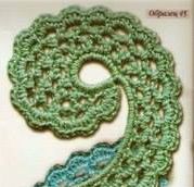 Aplique en "S" a Crochet Aplique en "S" a Crochet