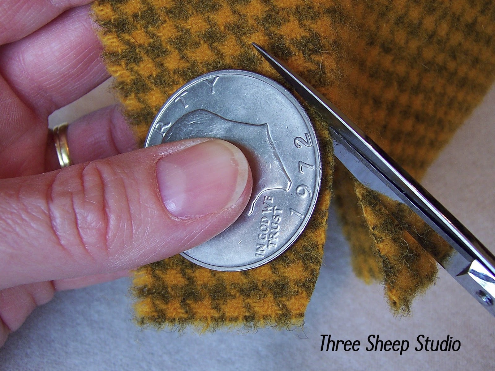 Three Sheep Studio A Simple Way To Cut Wool Pennies...