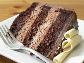Vegan Double Chocolate Mousse Cake