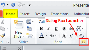 select the picture of an office dialog box launcher. select the picture of an office dialog box launcher.