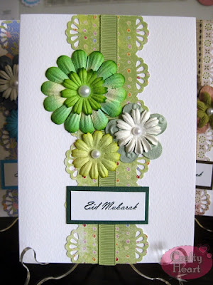 Handmade Card - Eid Mubarak in Green