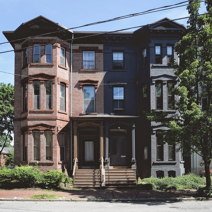 Row House on Carroll Street in the West End of Portland, Maine Summer July 2014 photo by Corey Templeton
