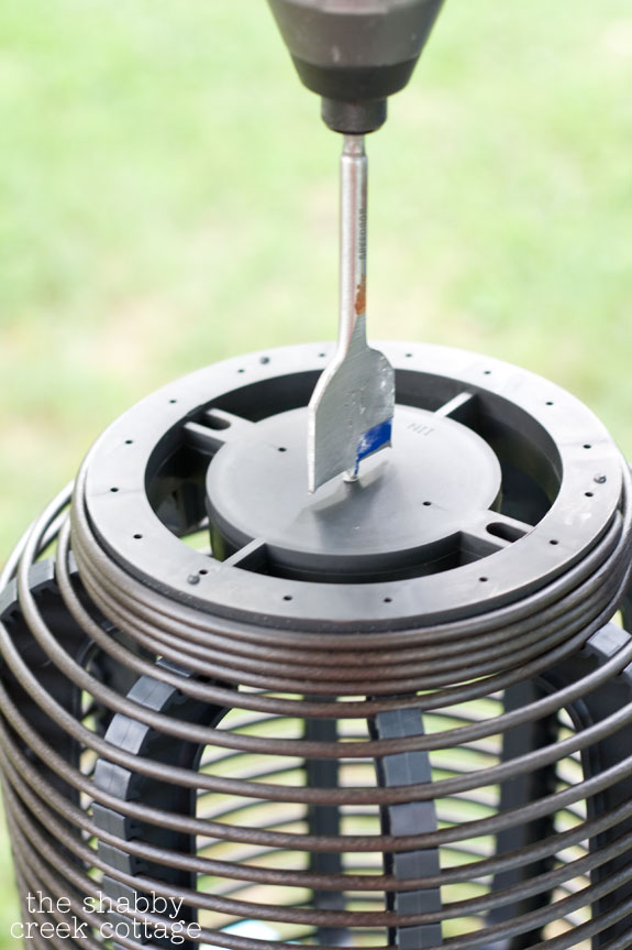 Turn a lantern into a light fixture