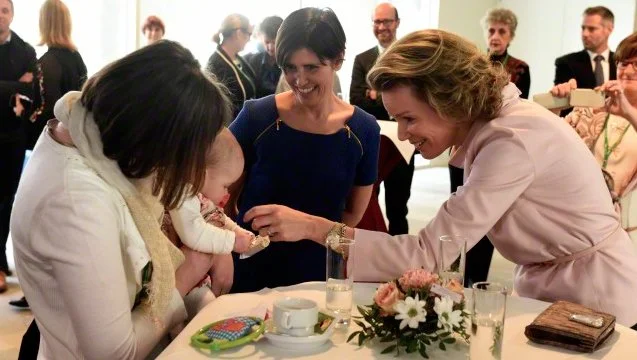 Queen Mathilde of Belgium has paid a visit to Leuven's University Hospital UZ Leuven