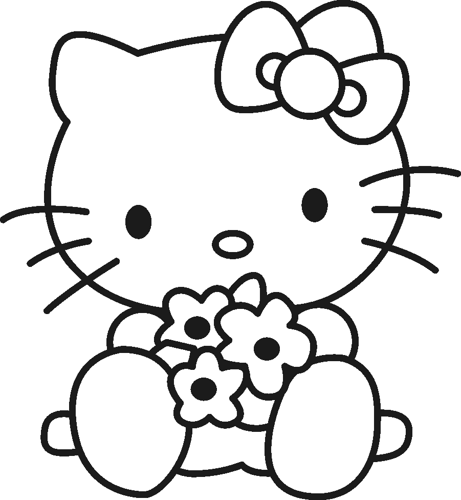 Gambar Mewarnai Hello Kitty ~ Gambar Mewarnai Lucu