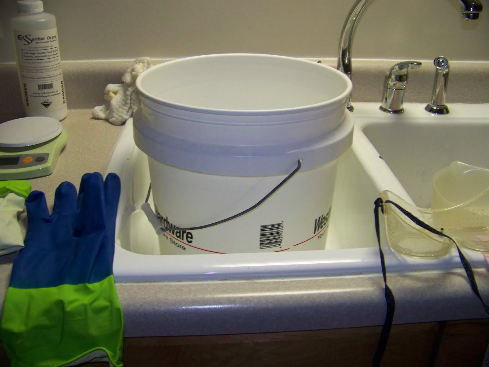 Hickery Holler Farm Homemade Liquid Lard and Lye Laundry Soap.