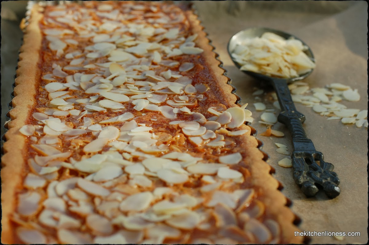 The Kitchen Lioness FFwD CaramelAlmond Custard Tart