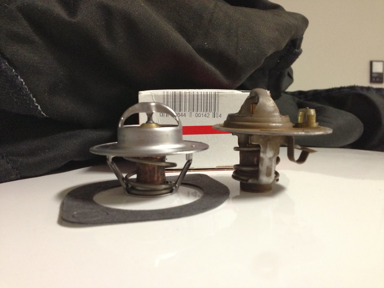 A newbie's adventures in racing Comparing thermostats Mazda OEM vs NAPA