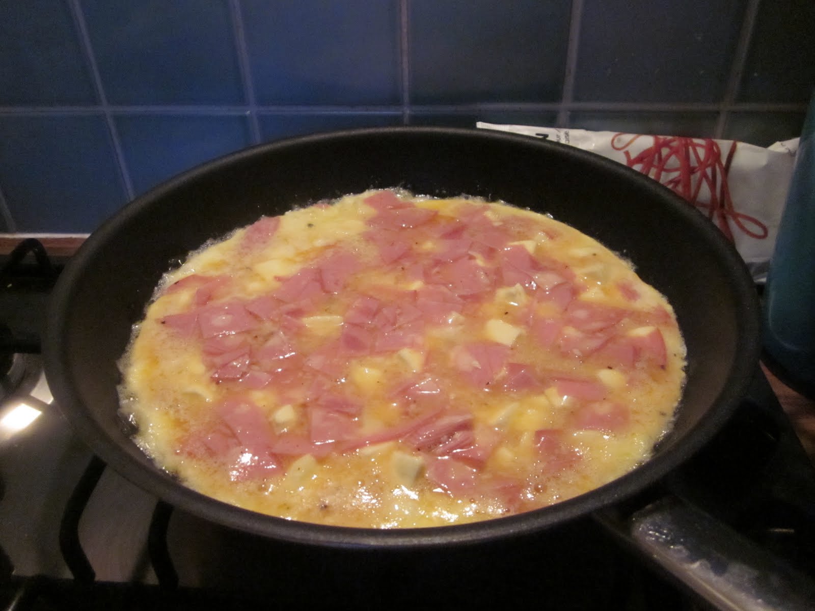 Mortadella and Mozarella Frittata Blue Sky and Bunting