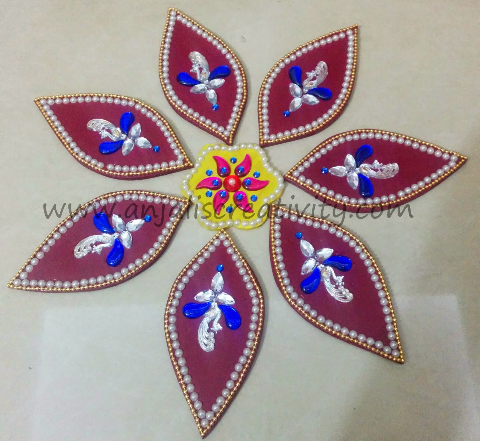 Anjali's Creativity Artificial Rangoli Making