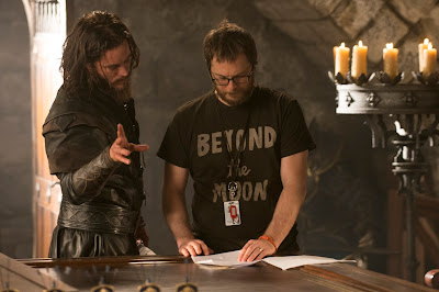 Travis Fimmel and Duncan Jones on the set of the Warcraft movie