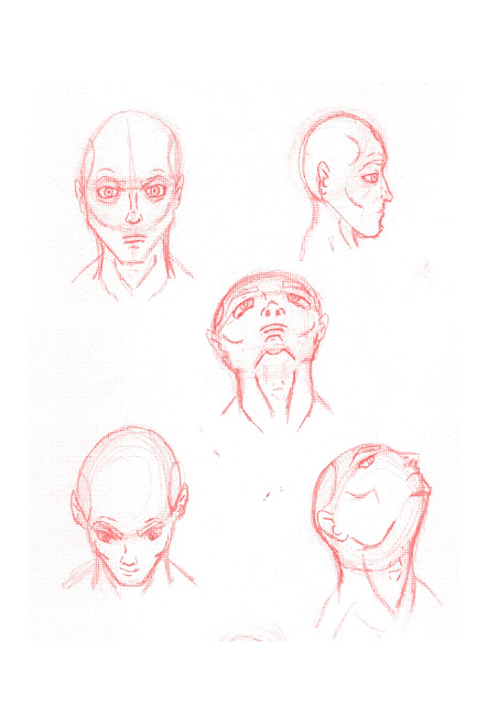 head positions drawing