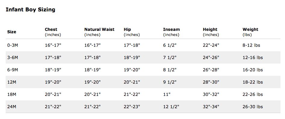 Calvin Klein Pants Size Chart