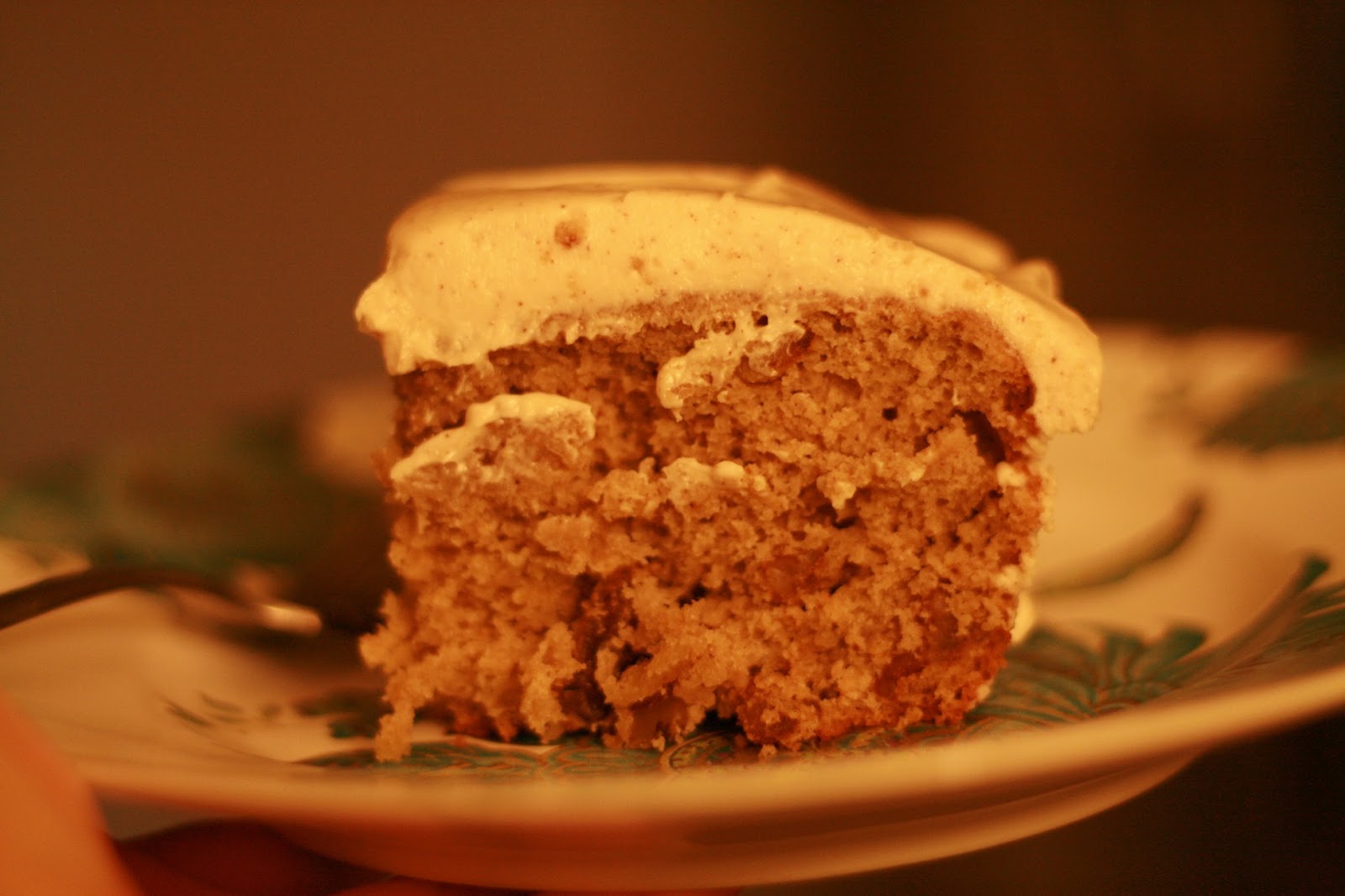 Recipe Spiced Applesauce Cake with Cinnamon Cream Cheese Frosting