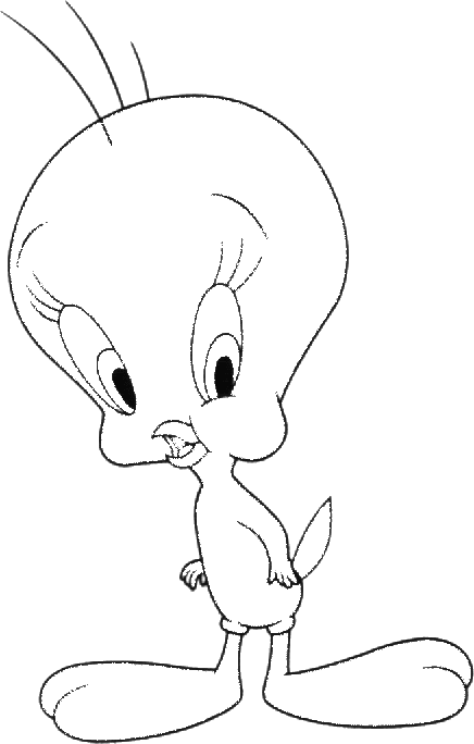 FUN & LEARN : Free worksheets for kid: ภาพระบายสี นก ทวีตตี้ Tweety