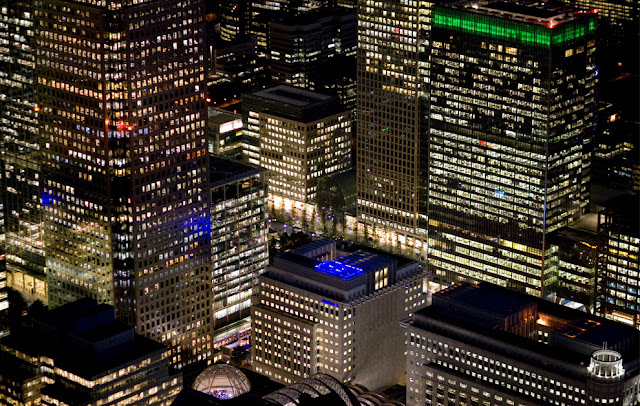 London By Night From Sky