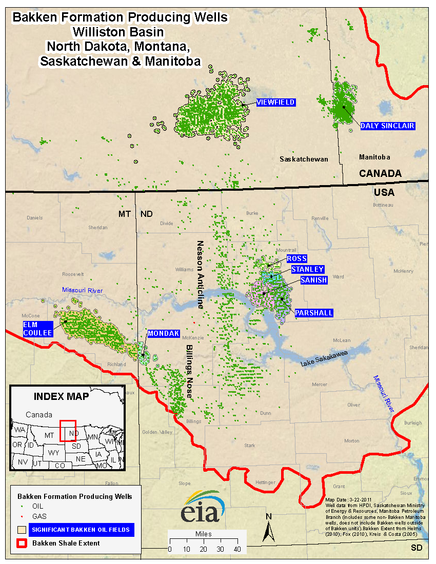 North Dakota Energy Maps & Graphs