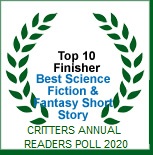 2020 Critters Annual Readers Poll Top 10 Best Scifi and Fantasy Short Story Award