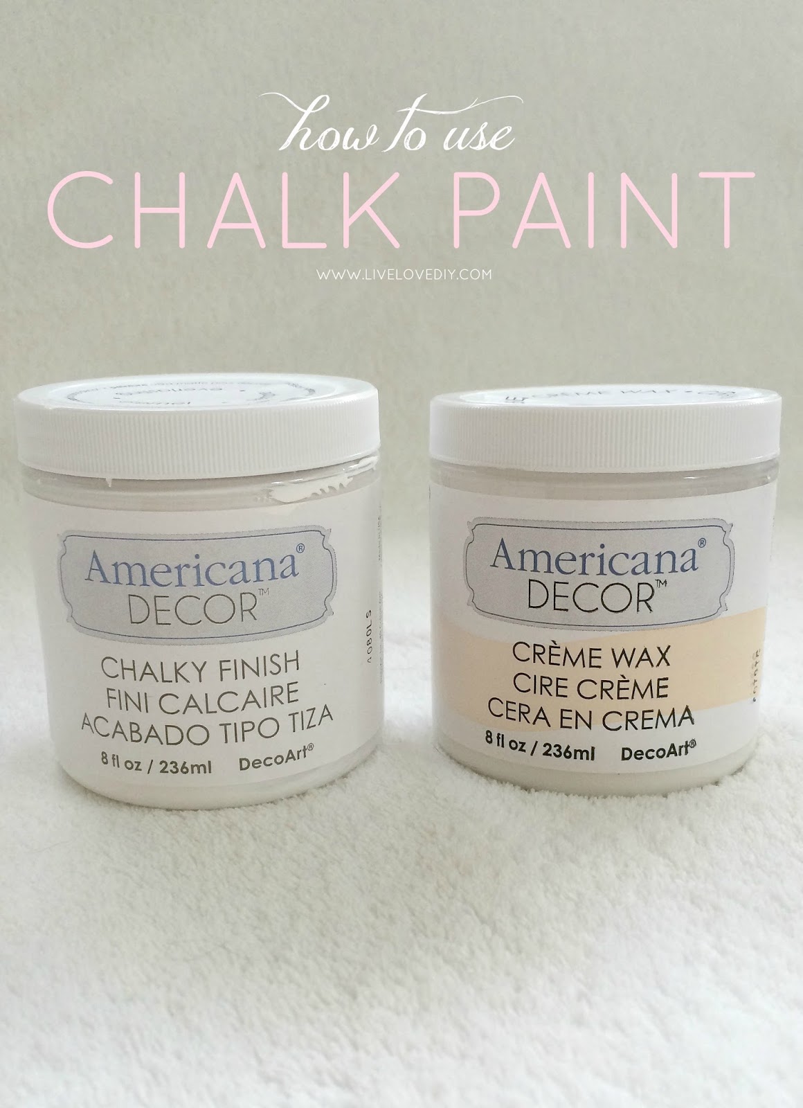 How To Paint Furniture With Chalk And Survive A Diy I Used One Little Jar Of The White Americana Chalk Paint Named Everlasting Update You Can Also Find It At Home Depot Here