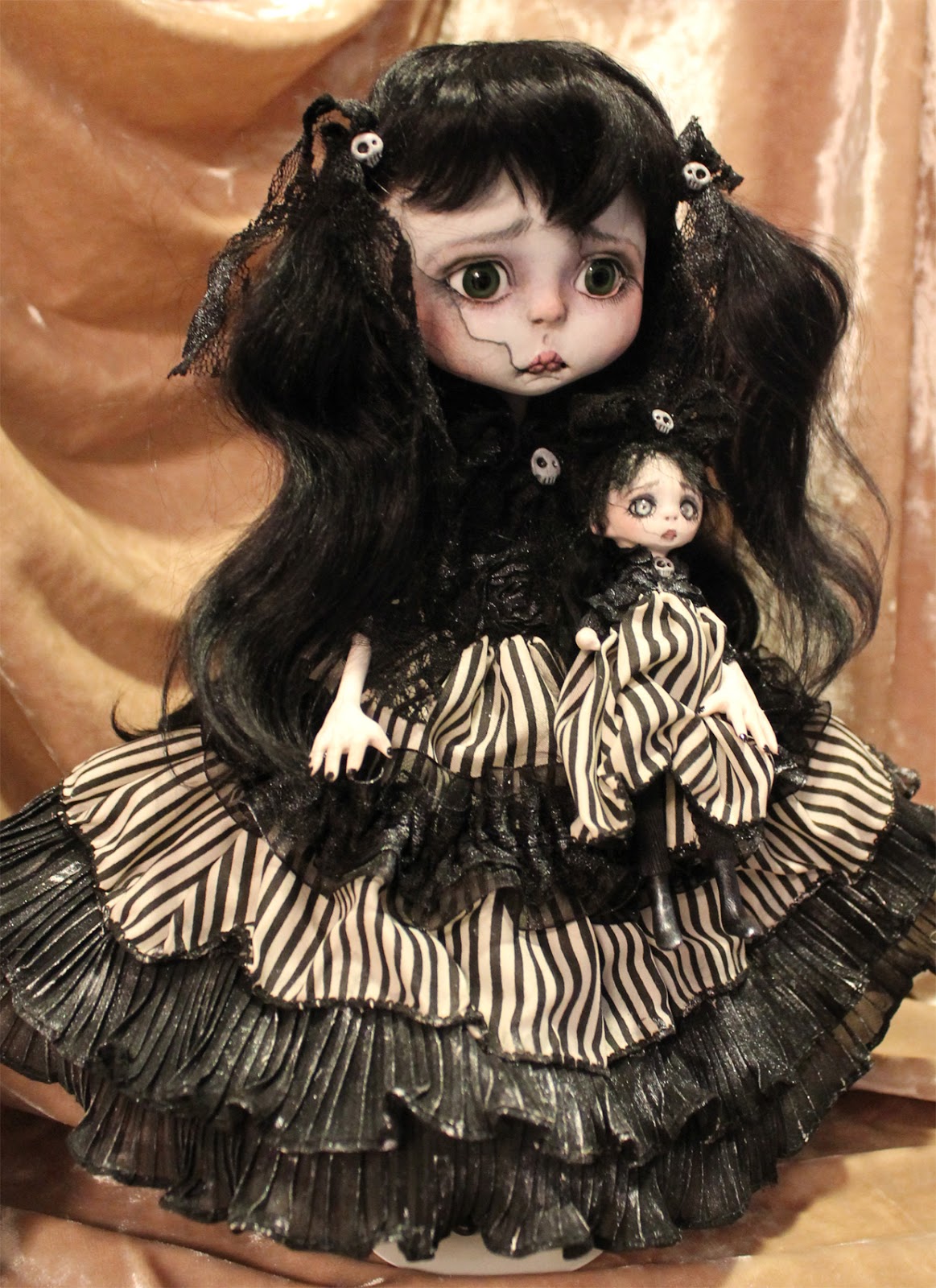 OOAK fairy tale Victorian goth monster art doll fairies goth A. Gibbons