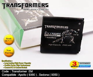 Baterai Blackberry Double Power EM-1 Transformer