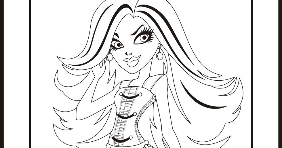 Monster High Spectra Vondergeist Coloring Pages | Team colors