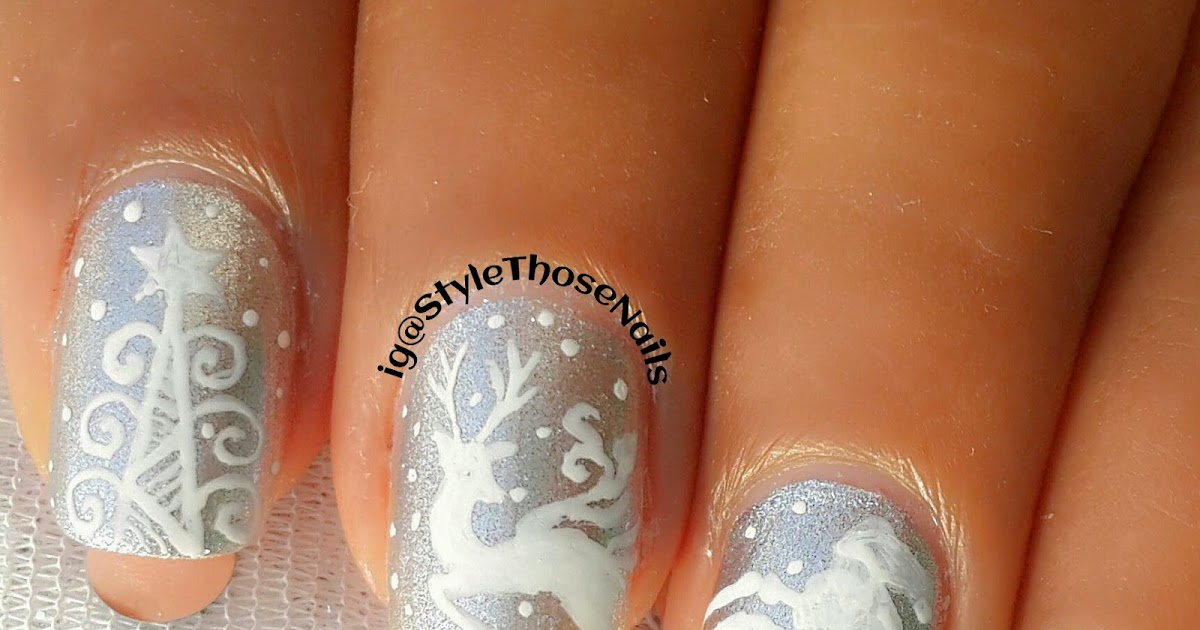 Style Those Nails: White Christmas Nail art
