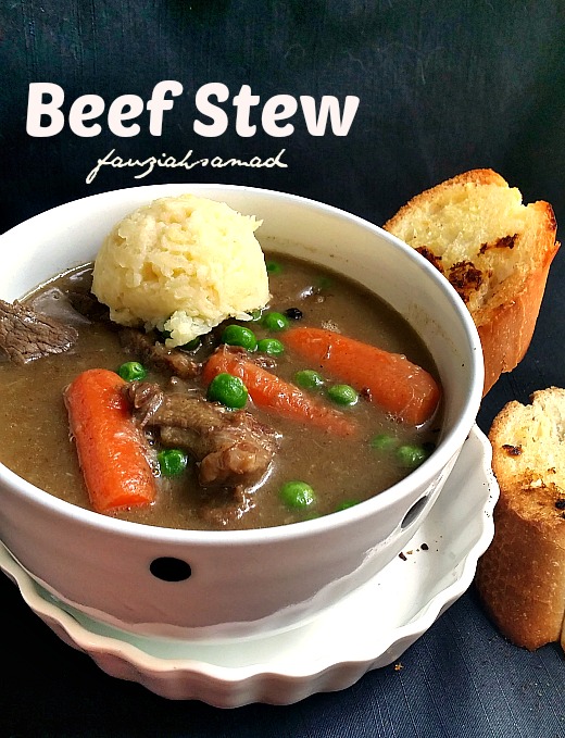 Stew Daging Kentang Lenyek Dan Garlic Bread Fauziahsamadcom