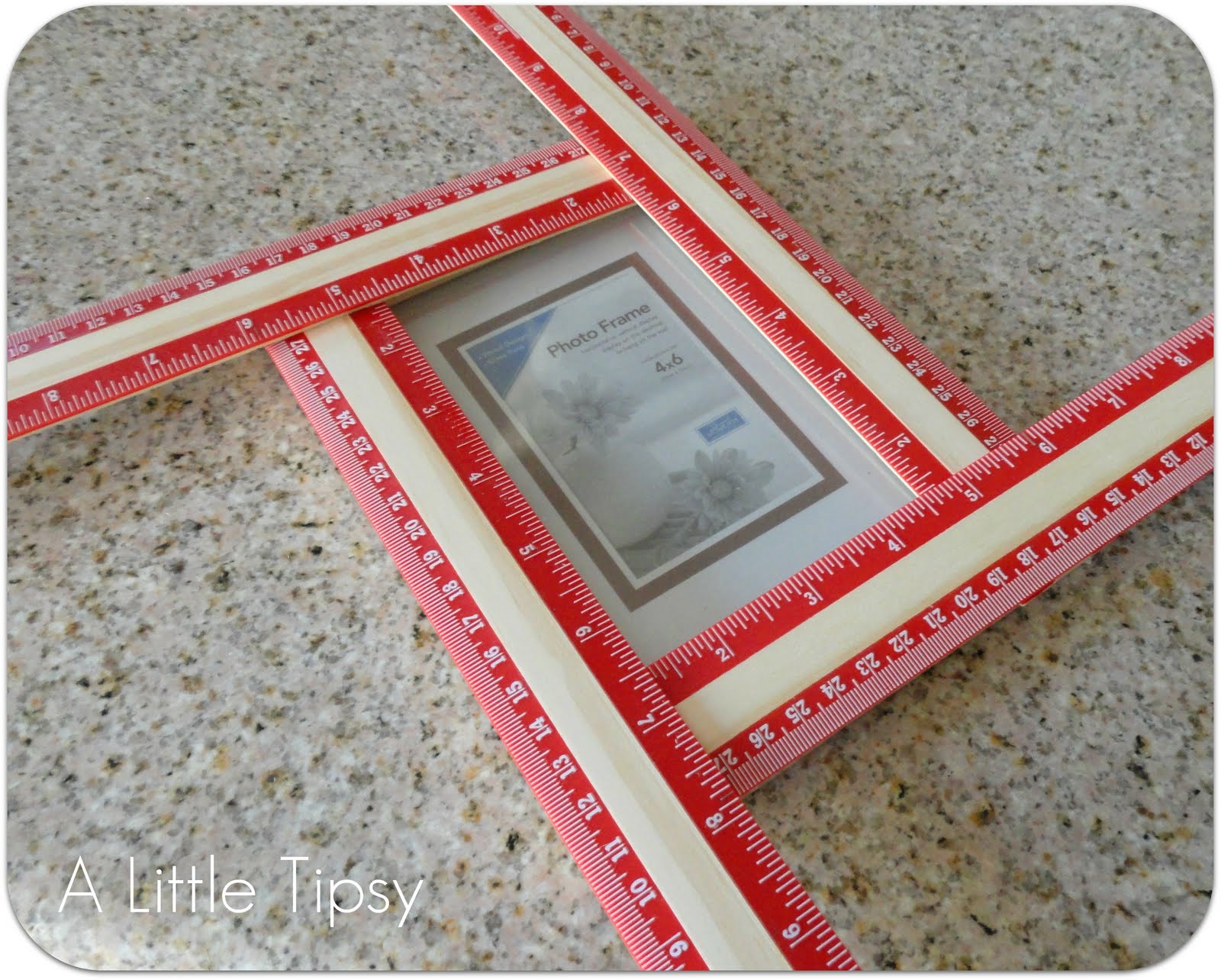 DIY Under 5 {Ruler Frame} A Little Tipsy