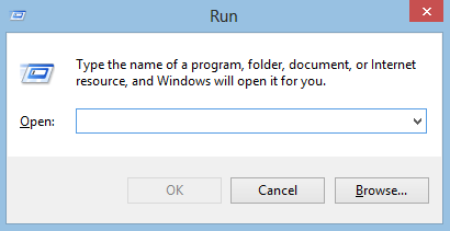 Memanggil Run di Windows 8