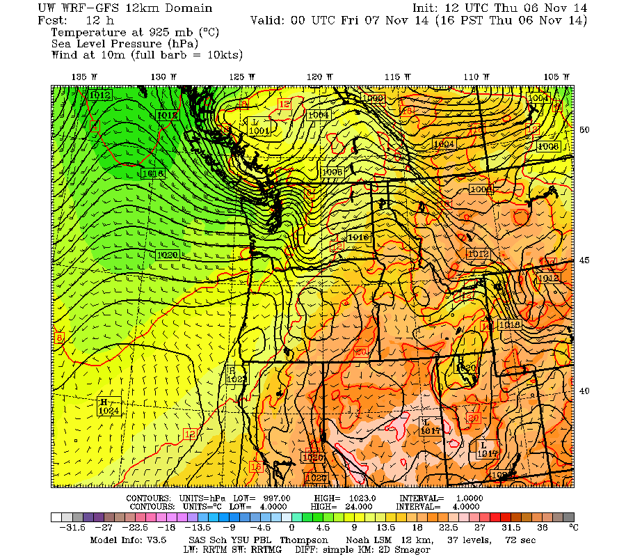 Cliff Mass Weather Blog Very Strong Front Followed By Strong Winds