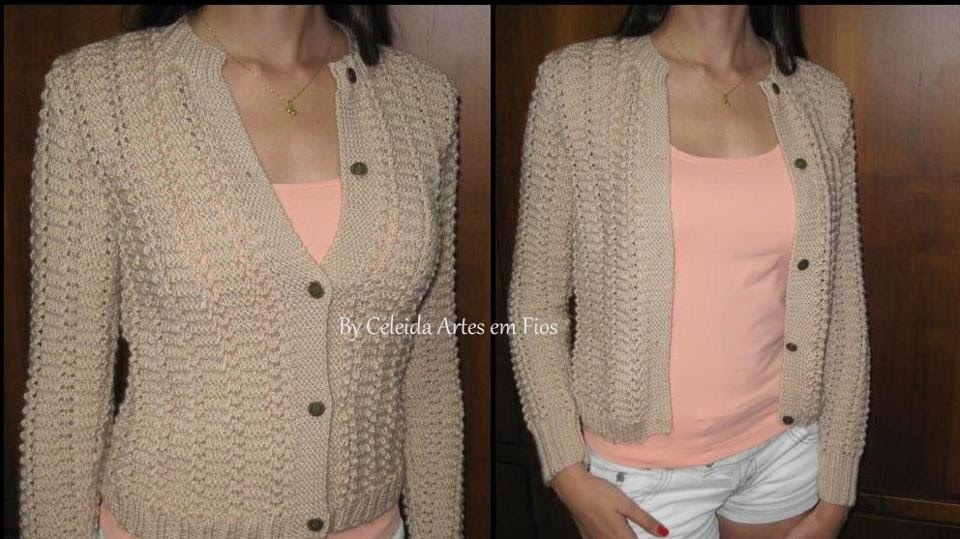blusa de trico cardigan