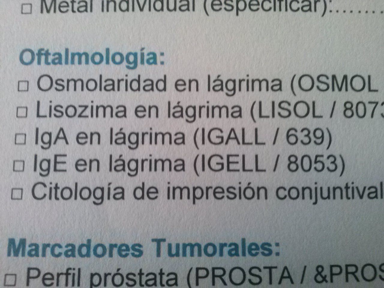 Oftalmología.