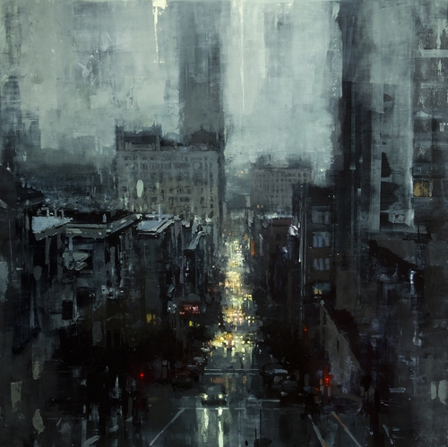 23-The-City-Tempest-Jeremy-Mann-Figurative-Painting-in-Cityscapes-Oil-Paintings-www-designstack-co