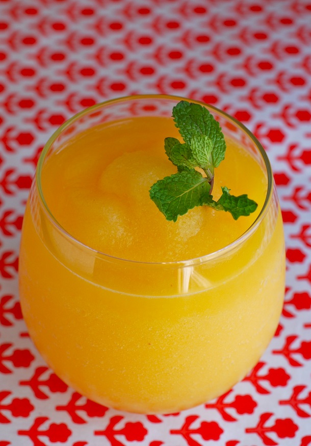 Frozen White Peach Sangria Slushy by Alejandra Ramos of Always Order