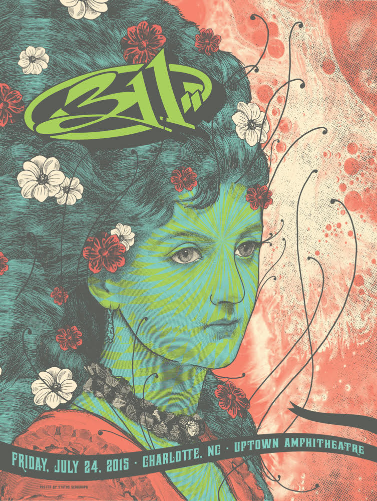 INSIDE THE ROCK POSTER FRAME BLOG 311 Charlotte Poster by Status Serigraph