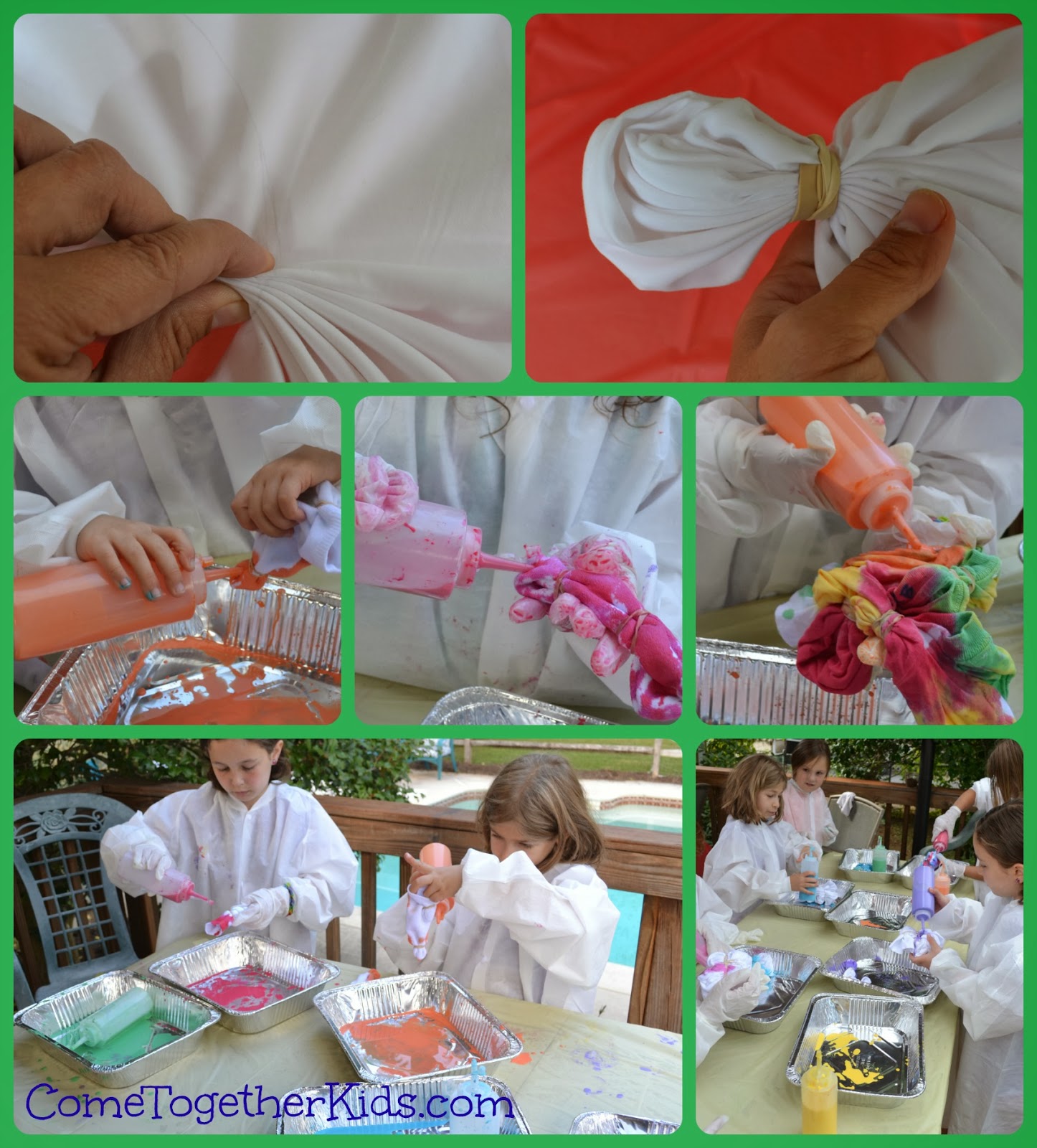 Come Together Kids How to Tie Dye with Acrylic Paints