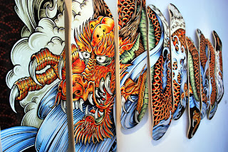 this is picture for skate board decks dragon