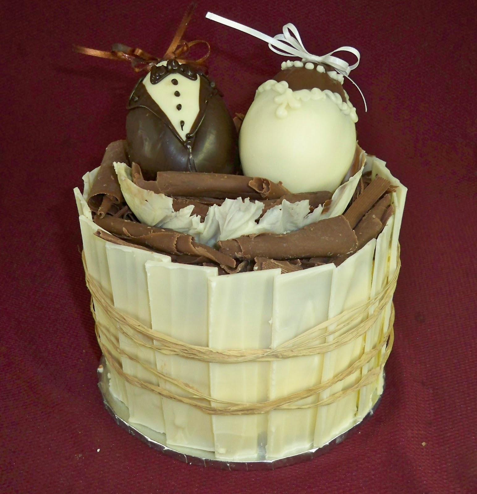 Mixed goodies tower chocolate truffles, profiteroles individual heart