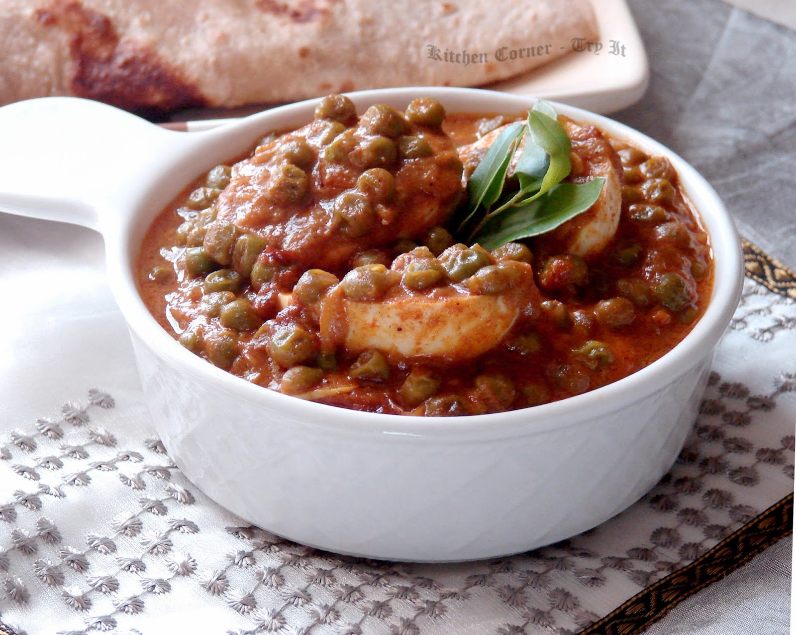 Green Peas Egg Curry