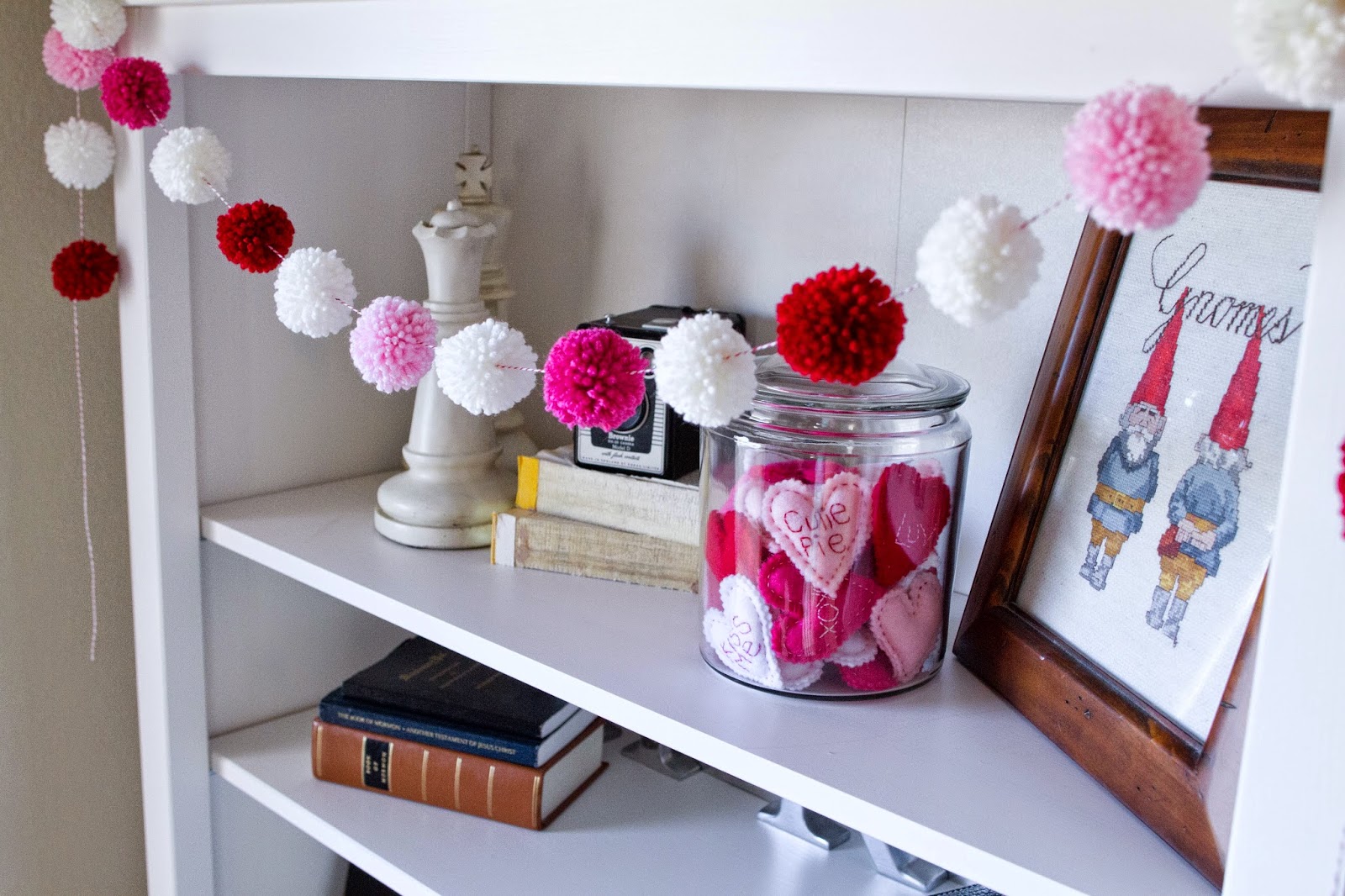 Valentine Yarn Pom Pom Garland