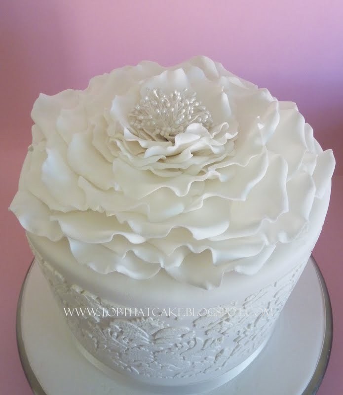 Top That!: White Floral Fantasy {21st Birthday Cake}