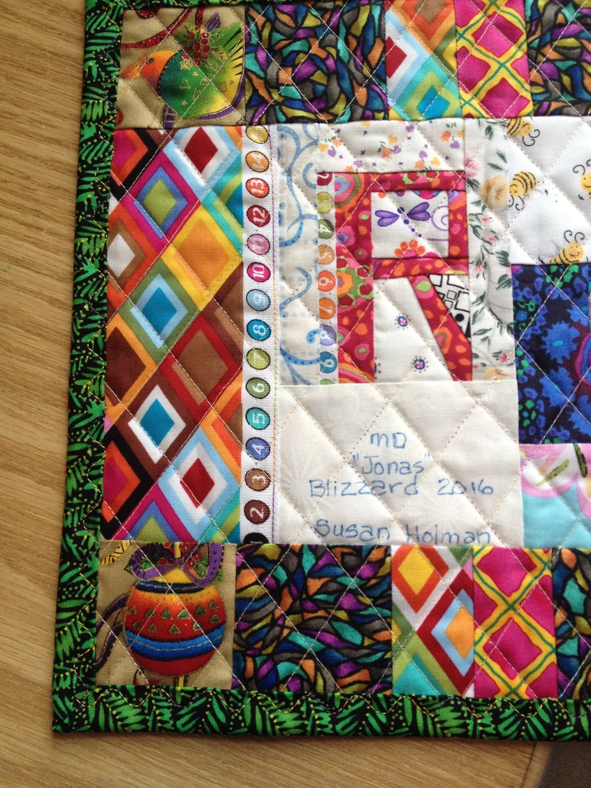 Susan's Quilt Creations Word Quilt for 2016 "ReHome"