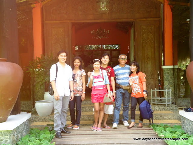 family and friends at Rafael's Farm