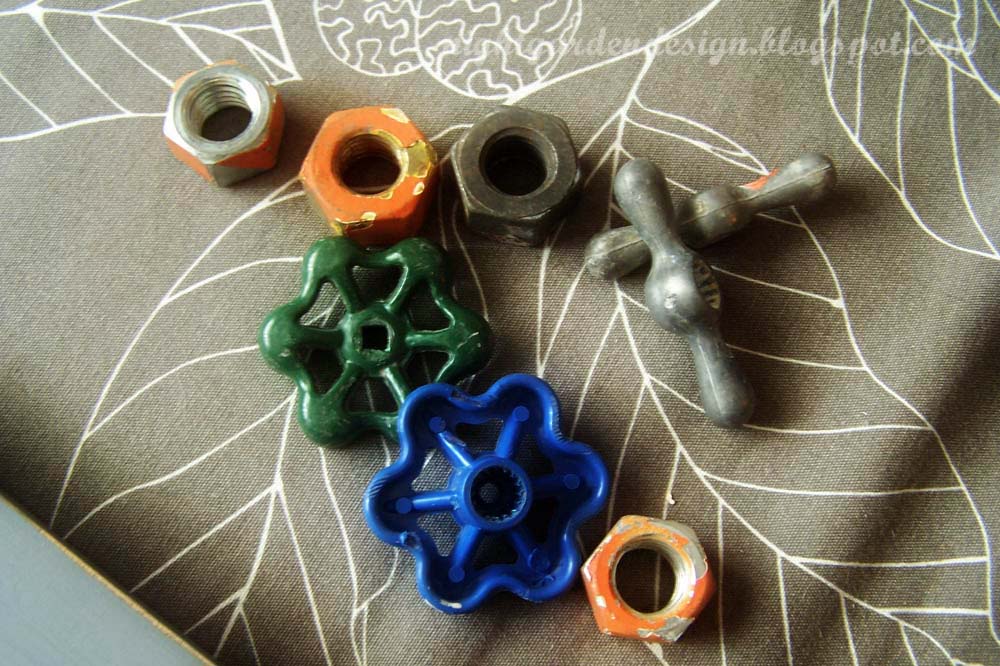 Night Garden Blog repurposed faucet handle coat racks & tool racks