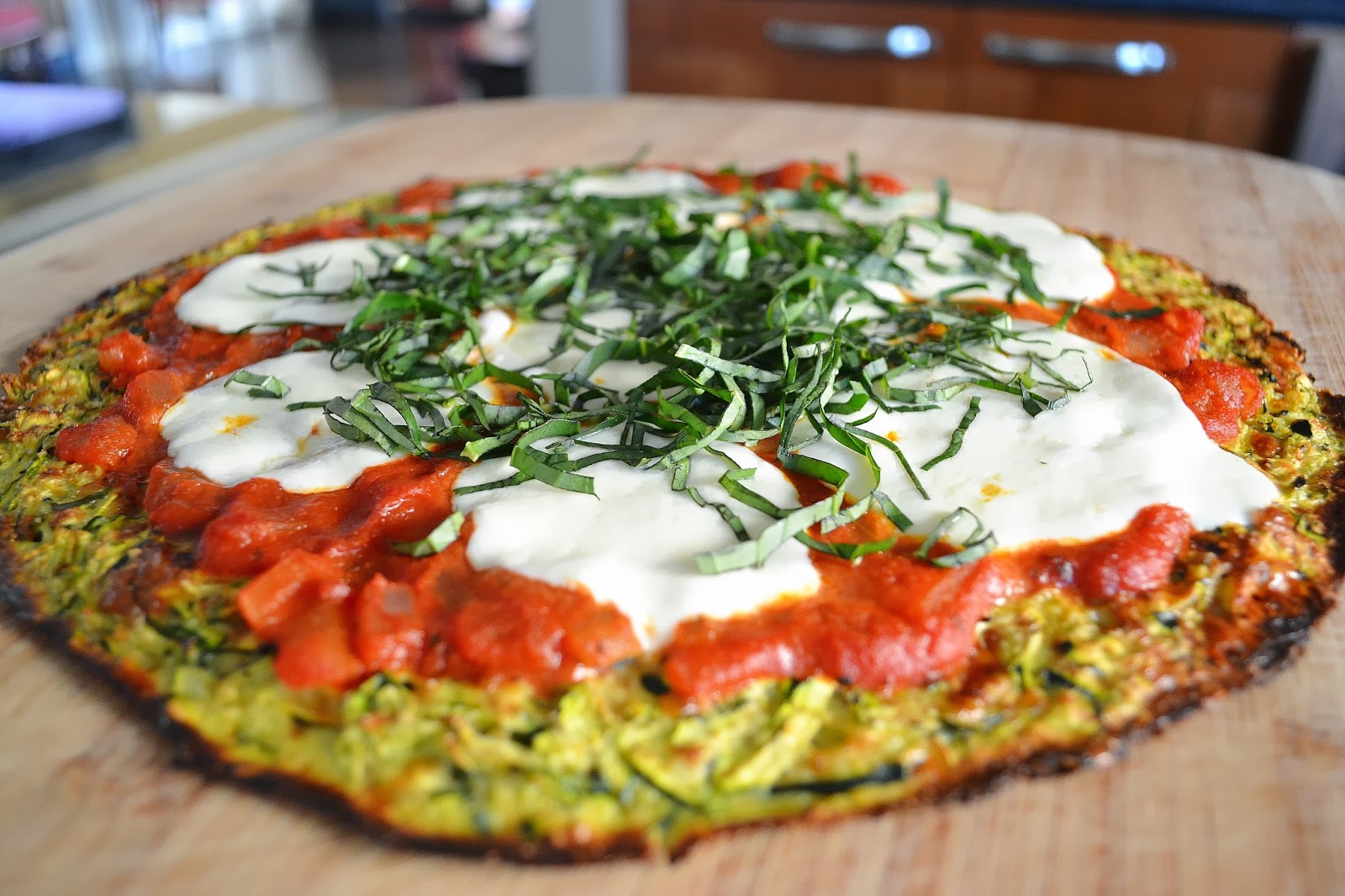 ...with a lil' twist Zucchini Crust Pizza
