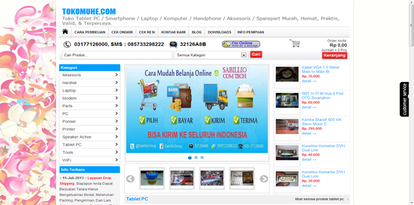 Toko Muhe polisi online, elektronik