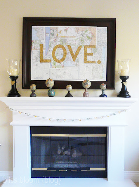 valentine's mantel