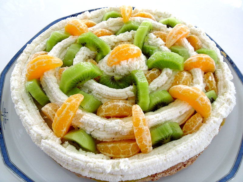 Gourmande ou passionnée... Gâteau exotique coco, kiwi et clémentine